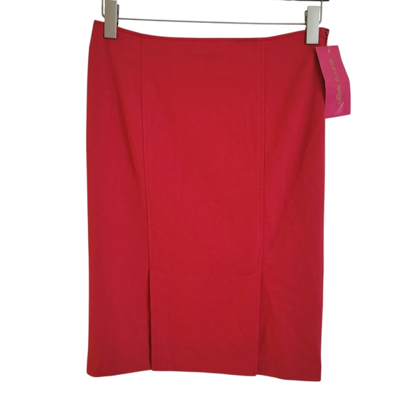 Sunny Leigh Elegant Red Women's Skirt Size 10 Corporate Attire - Picture 2 of 11